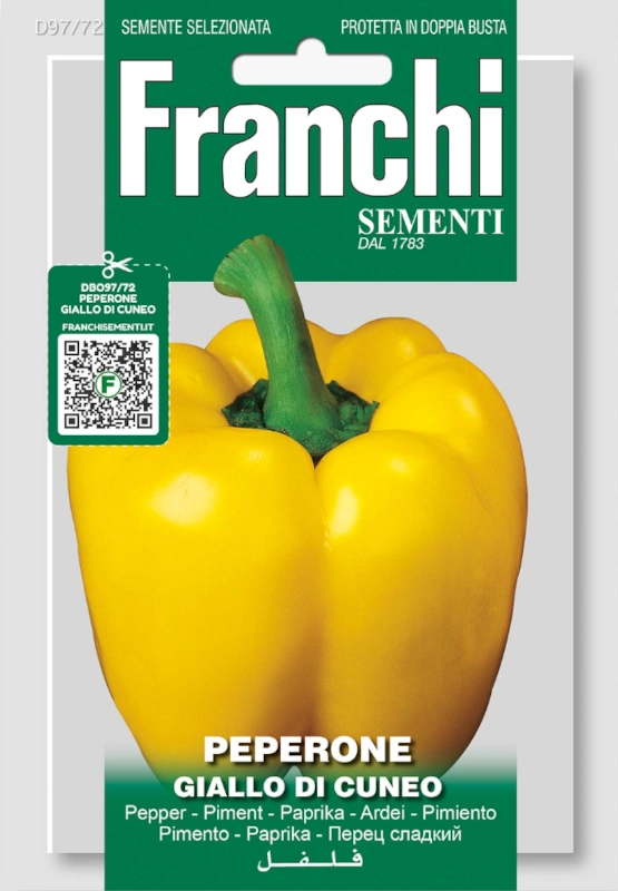 Papryka słodka żółta Giallo di Cuneo nasiona FRANCHI sklep rajogrodnika